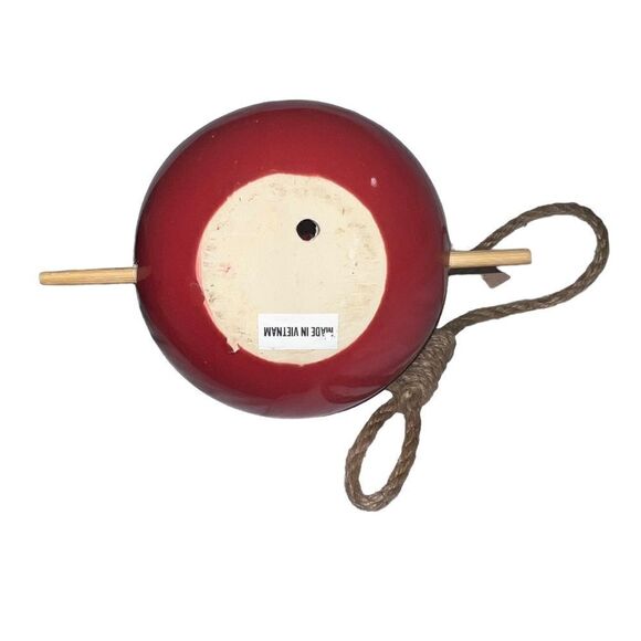 Ceramic HOME & NEST Egg-Shaped Red Birdhouse NWT - Picture 4 of 6